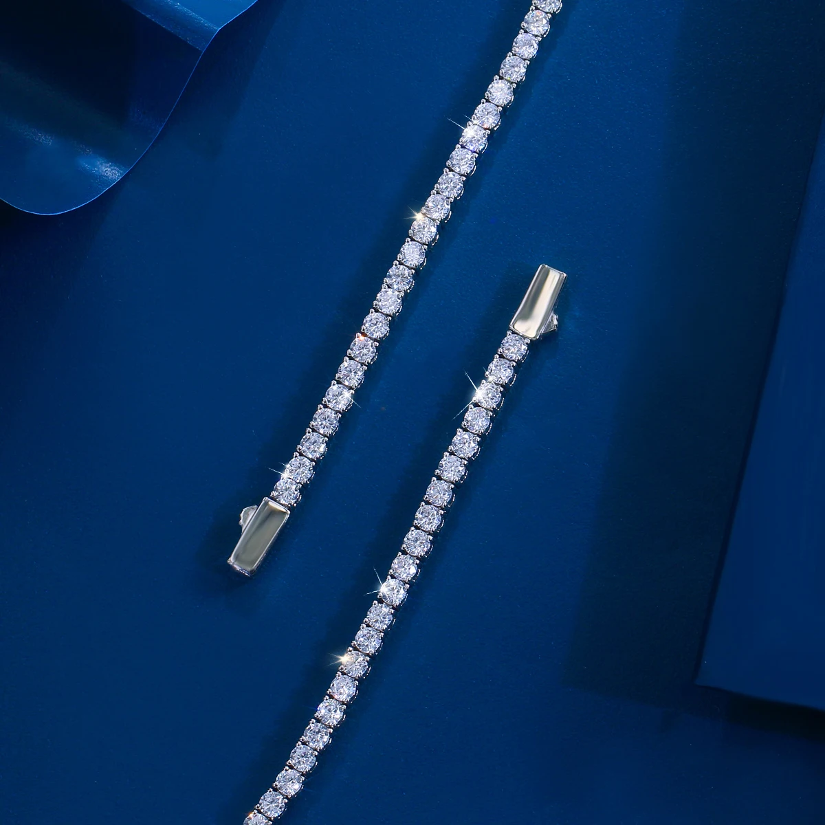 1 Copper Tennis Bracelet Fashionable Simple 3mm White Cubic Zirconia Exquisite Tennis Bracelet Suitable For Women Wedding Party Date Wear 4