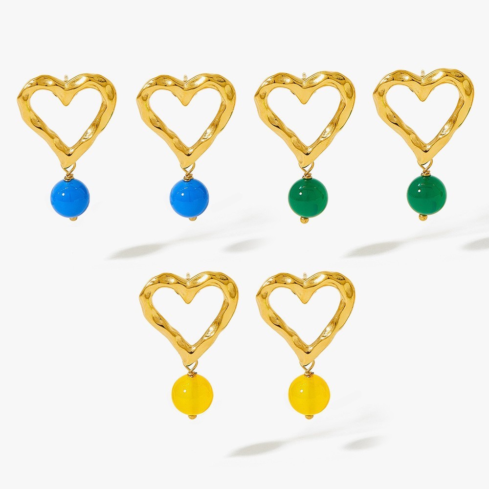 Geometric Earrings For Women, 1 Pair Stainless Steel Electroplated Design 4