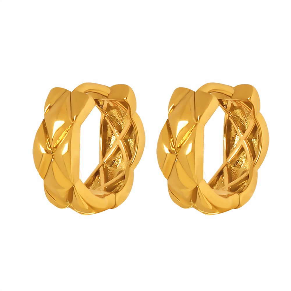 Geometric Earrings For Women Featuring 18K Gold Plated PVD Vacuum Plating On Durable 304 Stainless Steel 2