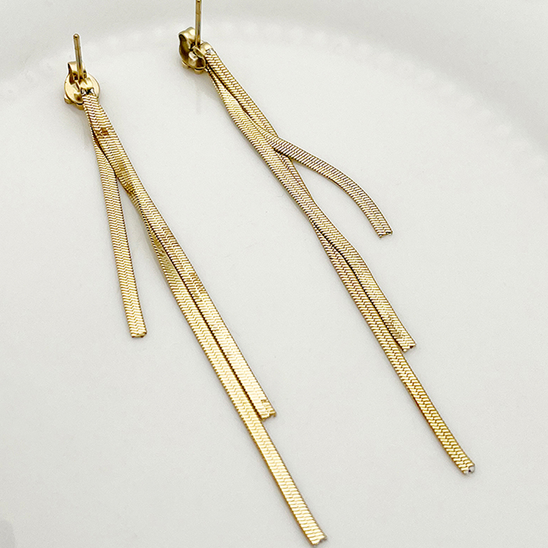 Round Drop Earrings For Women With 14K Gold Plated PVD Vacuum Coating And 304 Stainless Steel Posts 2