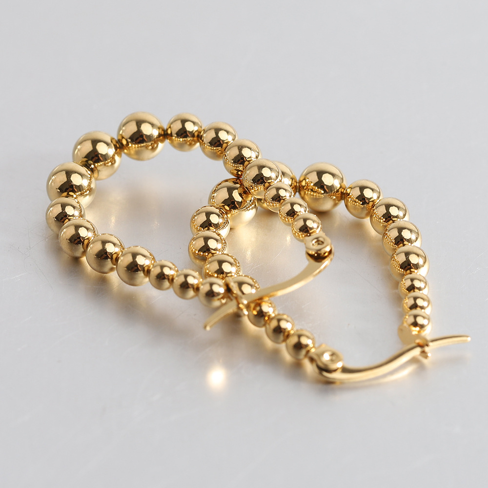 U Shape Earrings For Women, 1 Pair Stainless Steel Featuring 18K Gold Plated Design 3