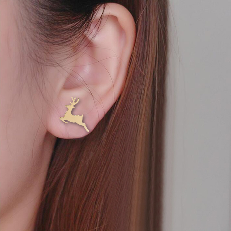 Animal Zodiac Waterproof Non Tarnish Earrings For Women Featuring 304 Stainless Steel Ear Pins With 18K Real Gold PVD Coating 5