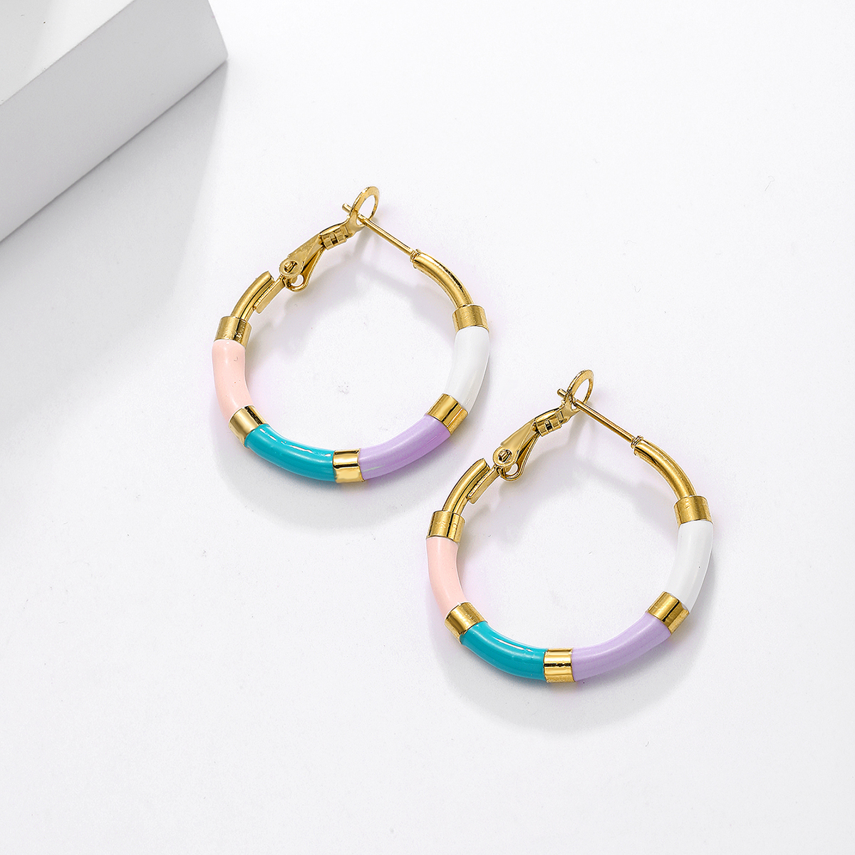 Elegant Geometric Earrings For Women In 18K Gold Plated 201 Stainless Steel