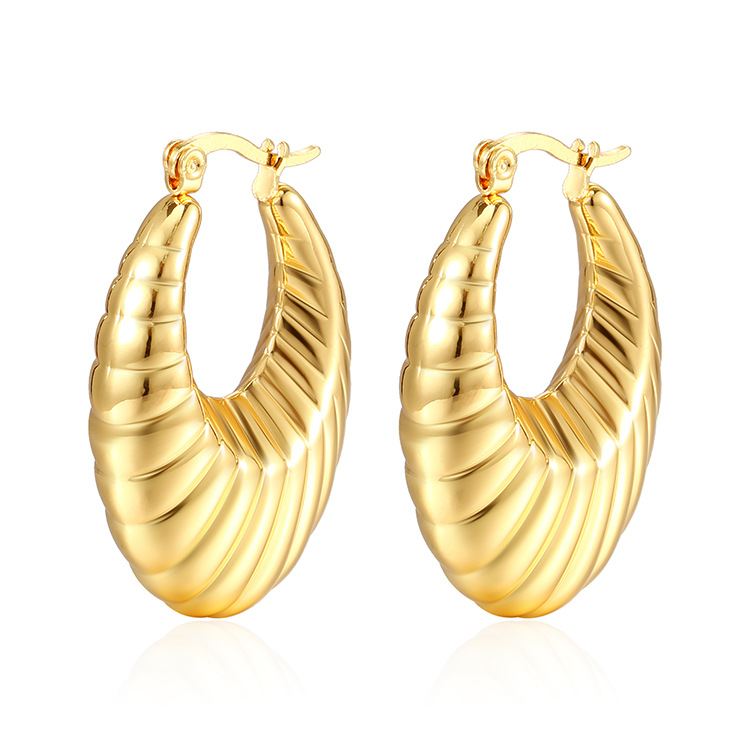 Geometric Earrings For Women Featuring 18K Gold Plated Design With 304 Stainless Steel Ear Pins