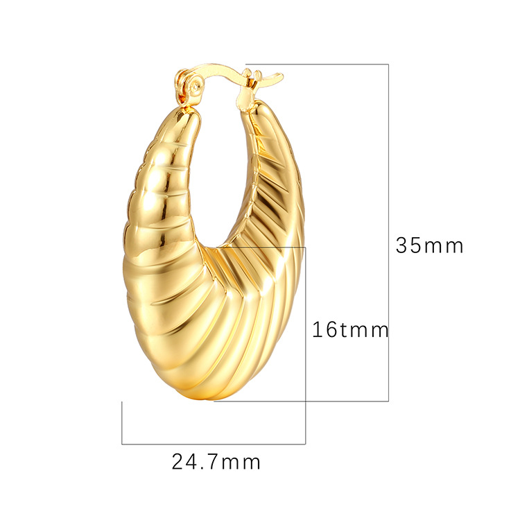 Geometric Earrings For Women Featuring 18K Gold Plated Design With 304 Stainless Steel Ear Pins 4