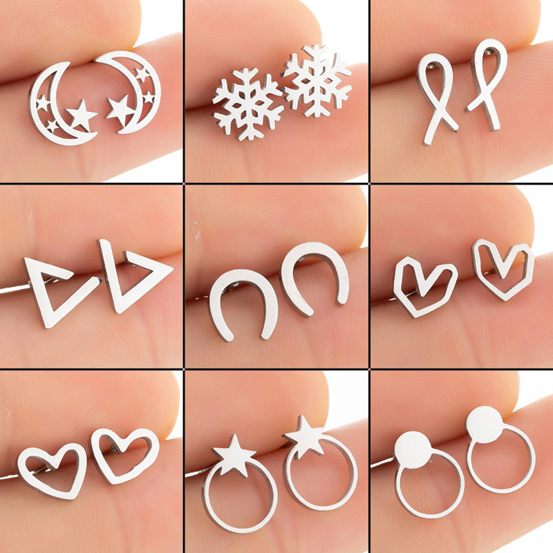 Moon Star Fashion Earrings For Women In Stainless Steel With Waterproof Non Tarnish PVD Coated Real Gold Plated Finish 5