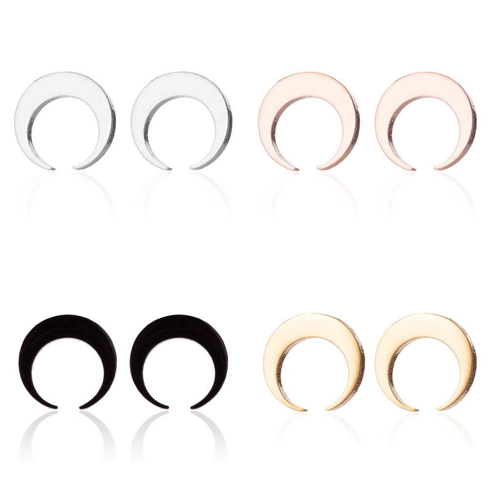 Star And Moon Waterproof Non Tarnish Earrings For Women In 316 Stainless Steel With 18K Gold PVD Coating 4