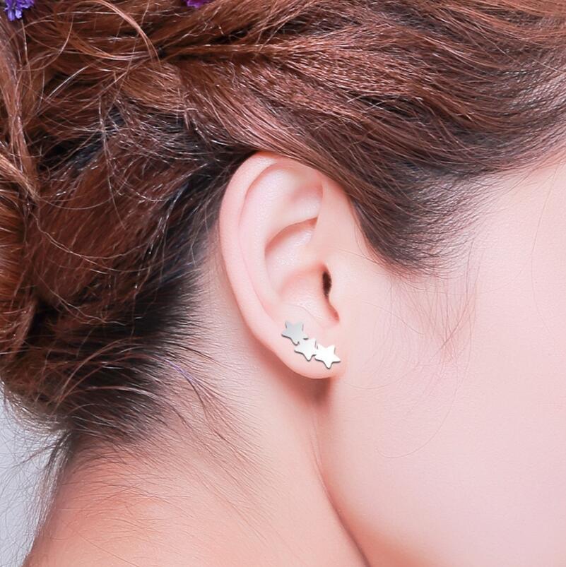 Star And Moon Waterproof Non Tarnish Earrings For Women In 316 Stainless Steel With 18K Gold PVD Coating 5