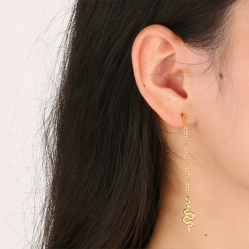 Solid Color Electroplated Drop Earrings For Women In 304 Stainless Steel With 18K Real Gold Plated PVD Coating And Stone-Free Inlay 5