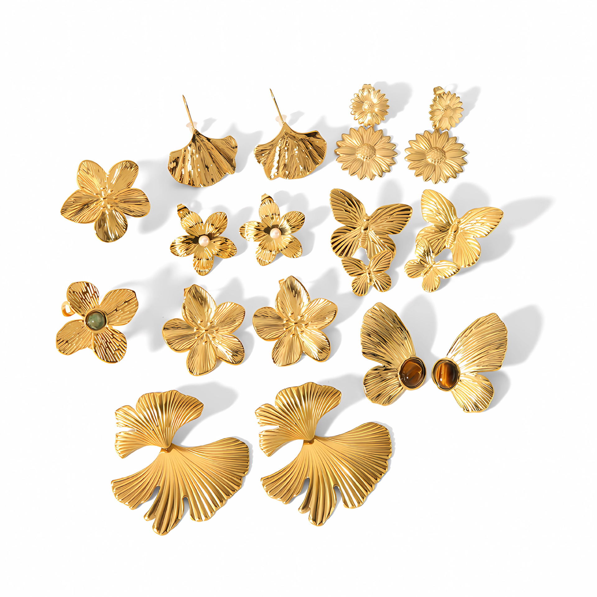 Electroplated Animal Zodiac Earrings For Women With 304 Stainless Steel Posts And 18K Real Gold PVD Coating