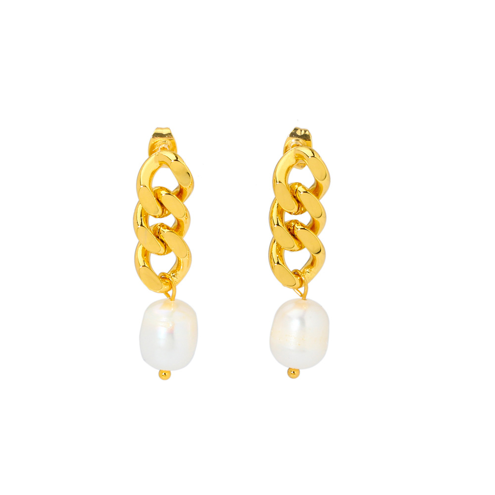 Geometric Drop Earrings For Women, Waterproof 201 Stainless Steel With Real And 18K Gold Plated Finish 2