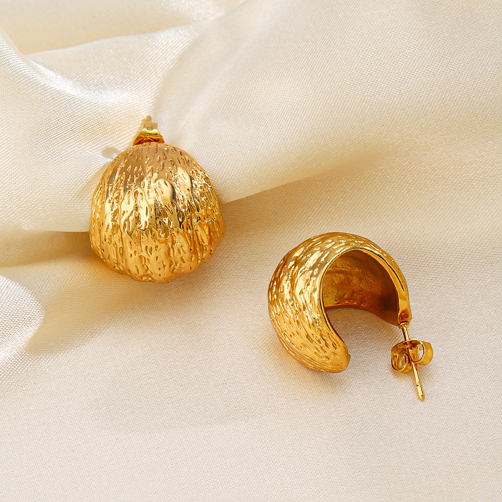 Geometric Earrings For Women, Waterproof Non Tarnish 18K Gold Plated With PVD Coated 304 Stainless Steel Posts 4
