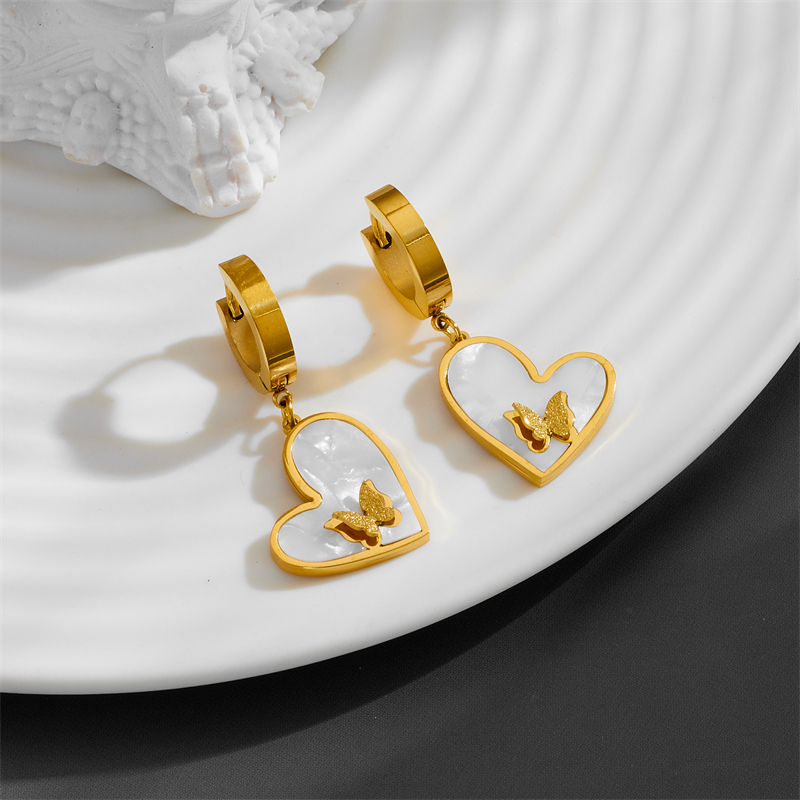 Geometric Electroplated Earrings For Women In 304 Stainless Steel With 18K Real Gold PVD Coating And Zircon Inlay 3