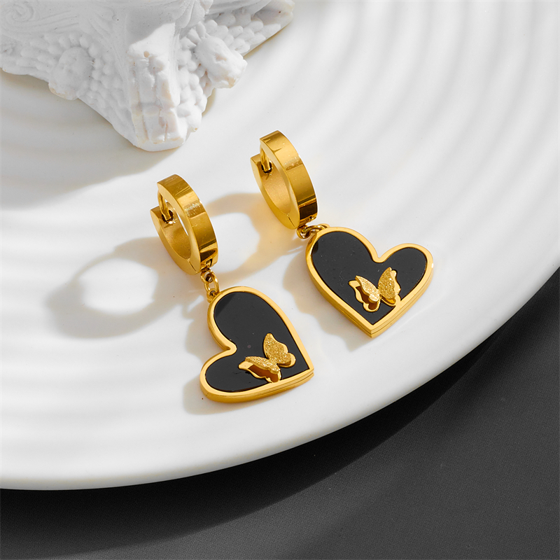 Geometric Electroplated Earrings For Women In 304 Stainless Steel With 18K Real Gold PVD Coating And Zircon Inlay 6