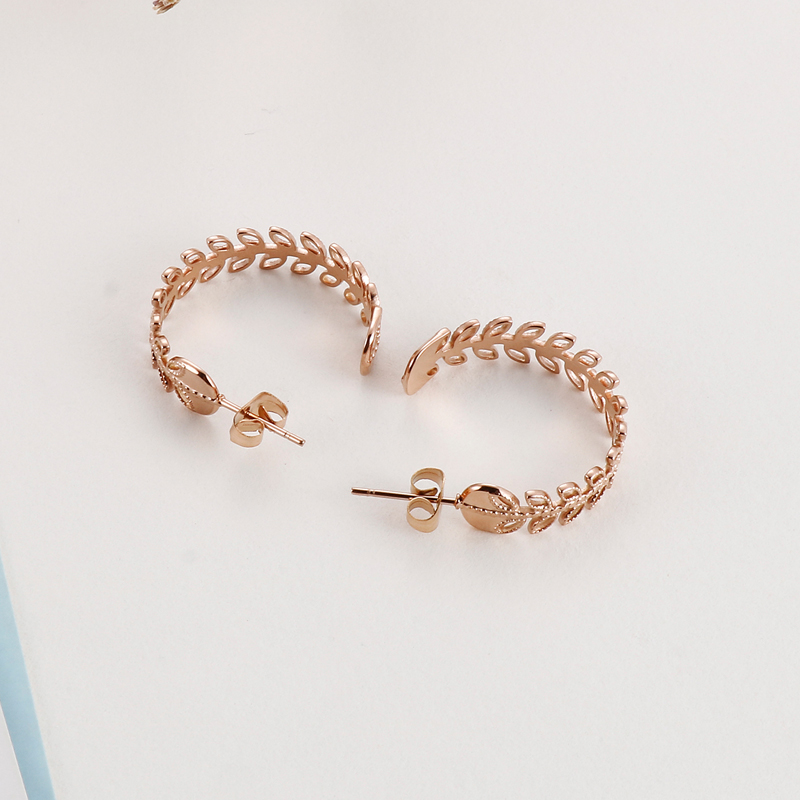 C Shape Earrings For Women Featuring Electroplated 304 Stainless Steel With 18K Real Gold PVD Coating And Stone-Free Inlay 6
