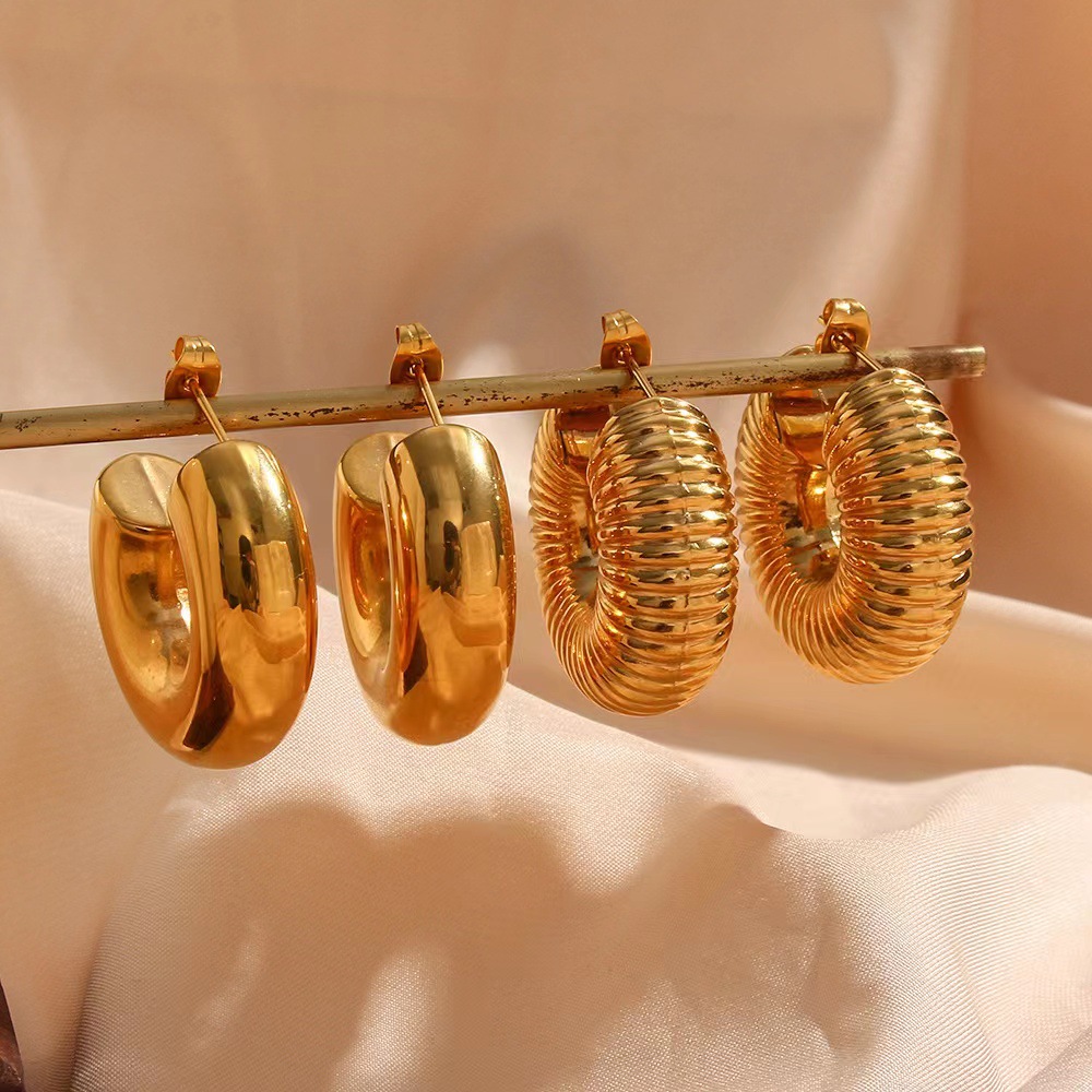 Geometric Earrings For Women Featuring 18K Gold Plated Design With Durable 304 Stainless Steel Ear Pins