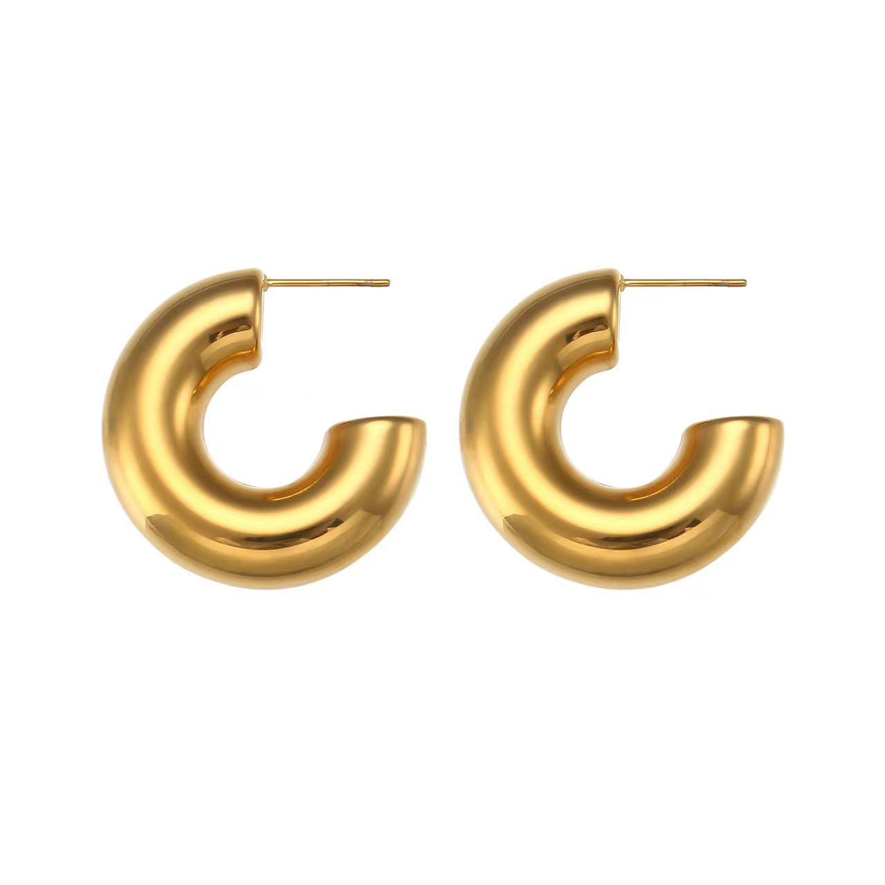 Geometric Earrings For Women Featuring 18K Gold Plated Design With Durable 304 Stainless Steel Ear Pins 3