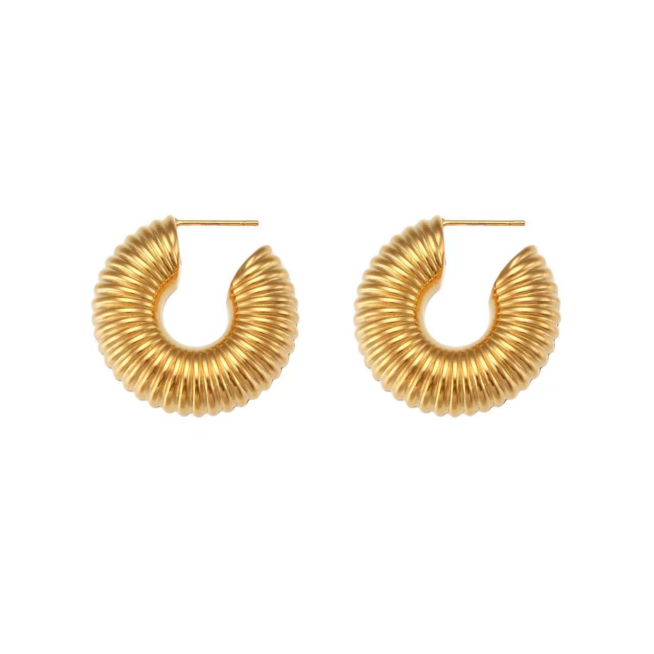 Geometric Earrings For Women Featuring 18K Gold Plated Design With Durable 304 Stainless Steel Ear Pins 5