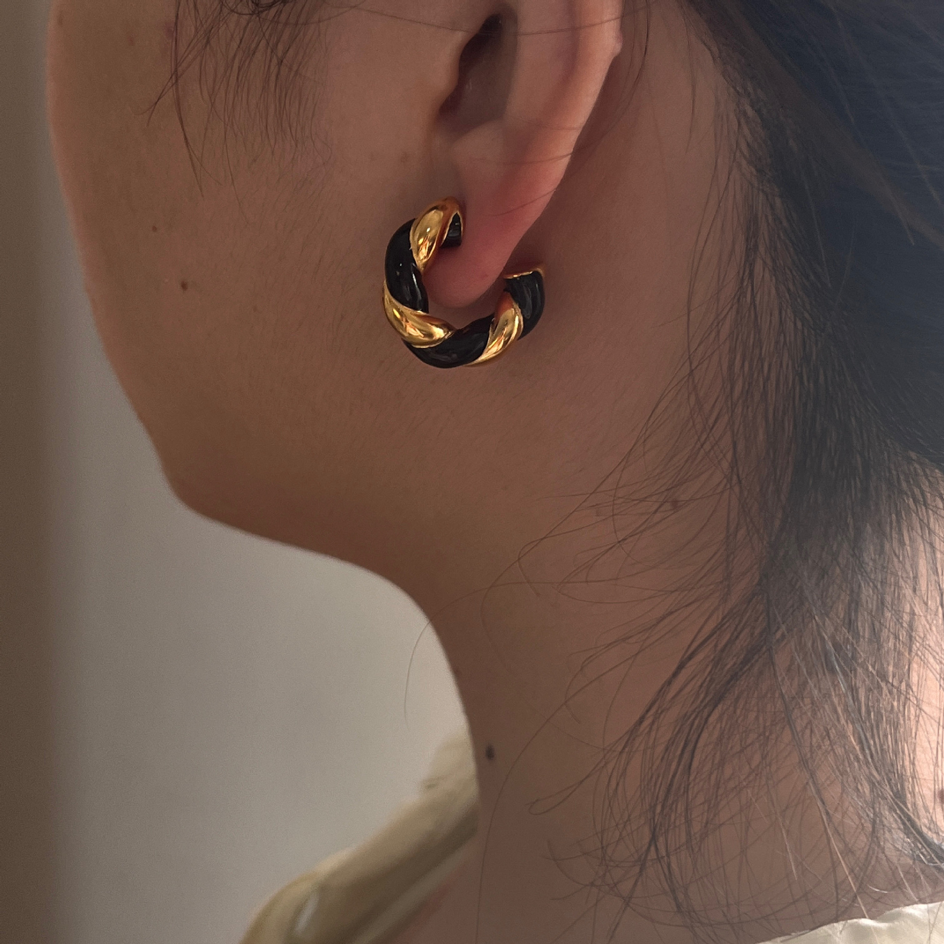 Twist Earrings For Women In 304 Stainless Steel With Gold Plated Design Featuring Durable Plating Material 5