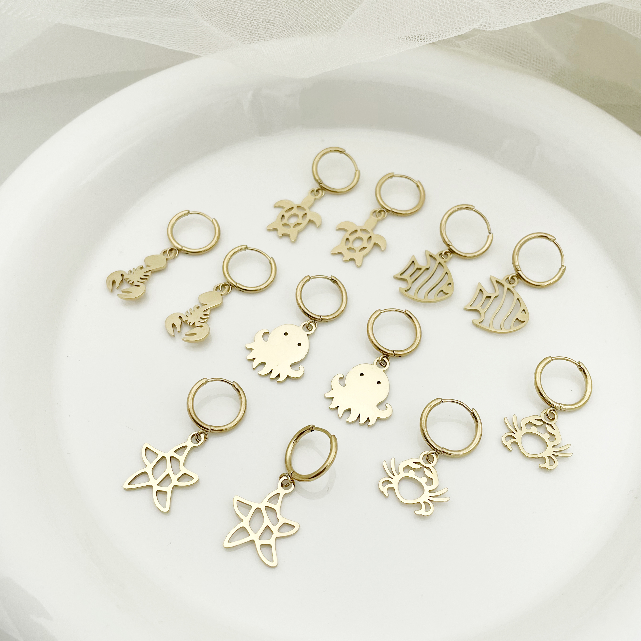 Animal Pattern Earrings For Women Featuring 14K Gold Plated PVD Vacuum Plating And Durable 304 Stainless Steel Posts 2