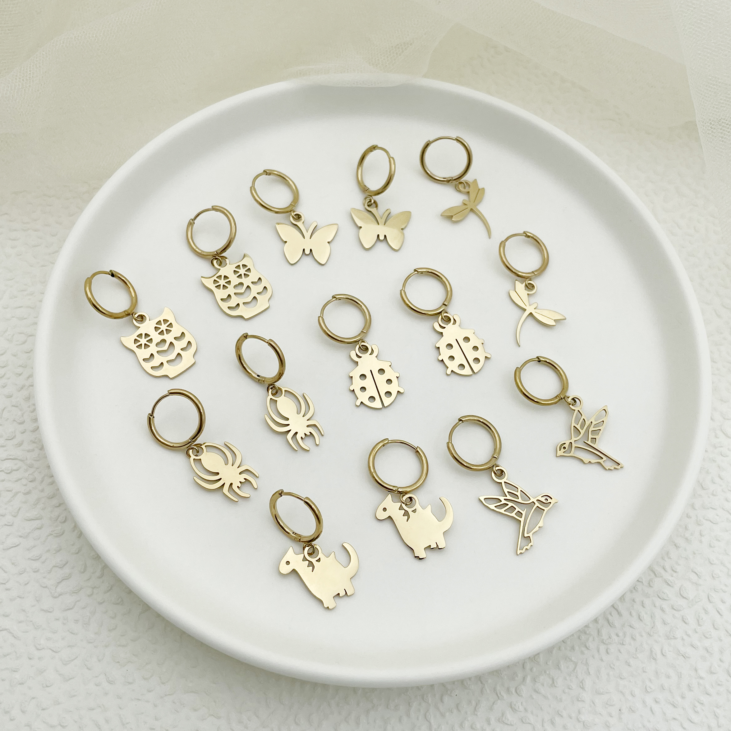 Animal Pattern Earrings For Women Featuring 14K Gold Plated PVD Vacuum Plating And Durable 304 Stainless Steel Posts 4