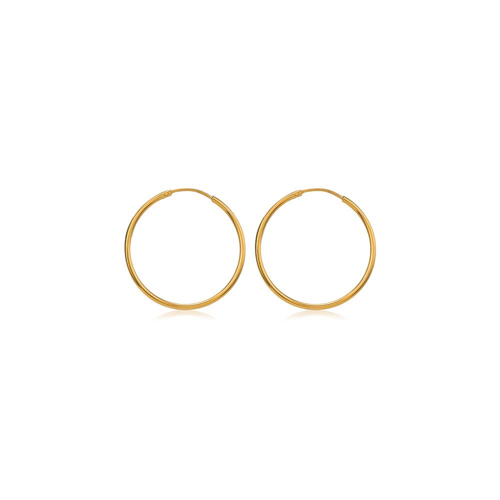 Geometric Waterproof Earrings For Women With Electroplated Design And 304 Stainless Steel Ear Pins, PVD Gold Plated 2