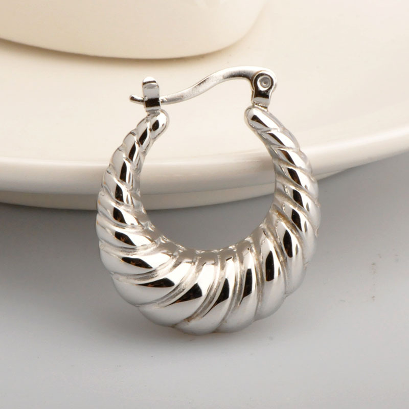Geometric Earrings For Women, 1 Pair, Waterproof Non Tarnish Stainless Steel With Real Gold Plated Finish 2