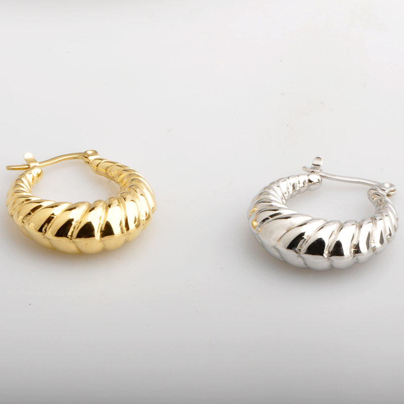 Geometric Earrings For Women, 1 Pair, Waterproof Non Tarnish Stainless Steel With Real Gold Plated Finish 5