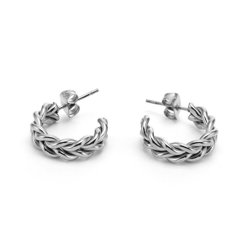 Geometric Waterproof Earrings For Women, 18K Gold Plated 0.03-0.05µm PVD Coated 304 Stainless Steel Studs 4
