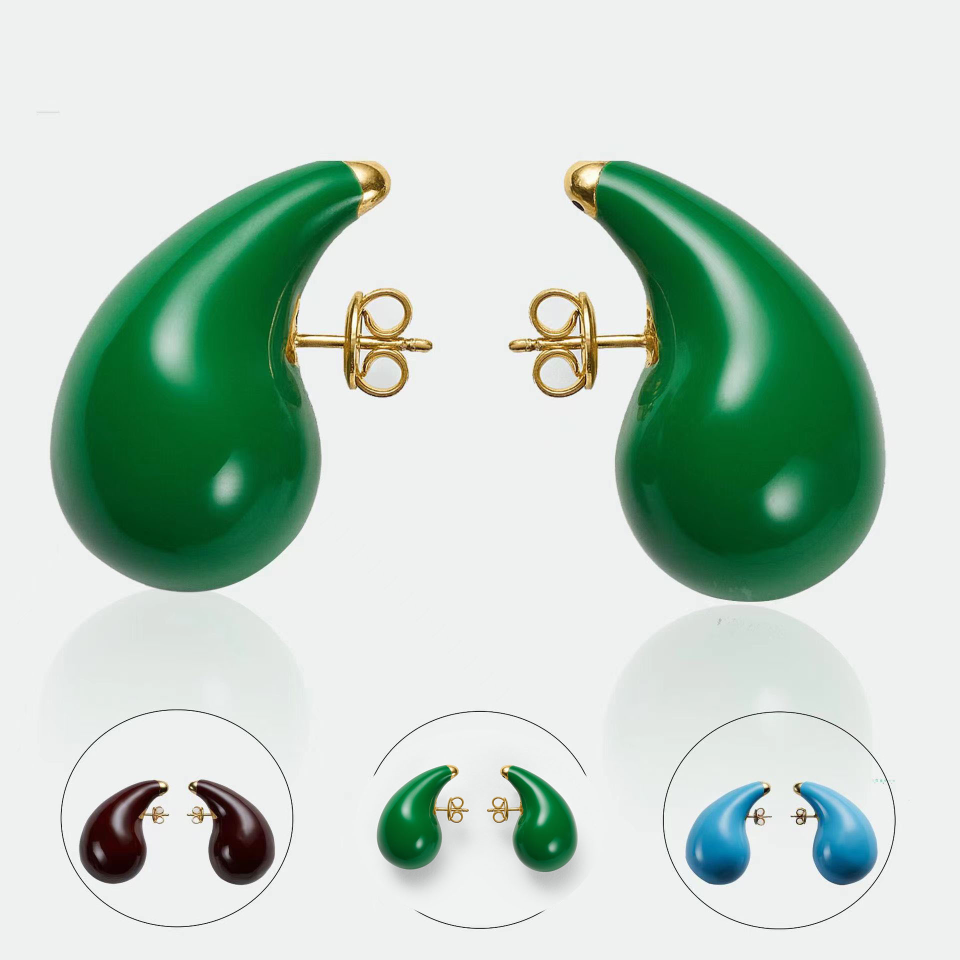 Water Droplets Earrings For Women, 1 Pair Stainless Steel Jewelry Featuring Elegant Droplet Design 5