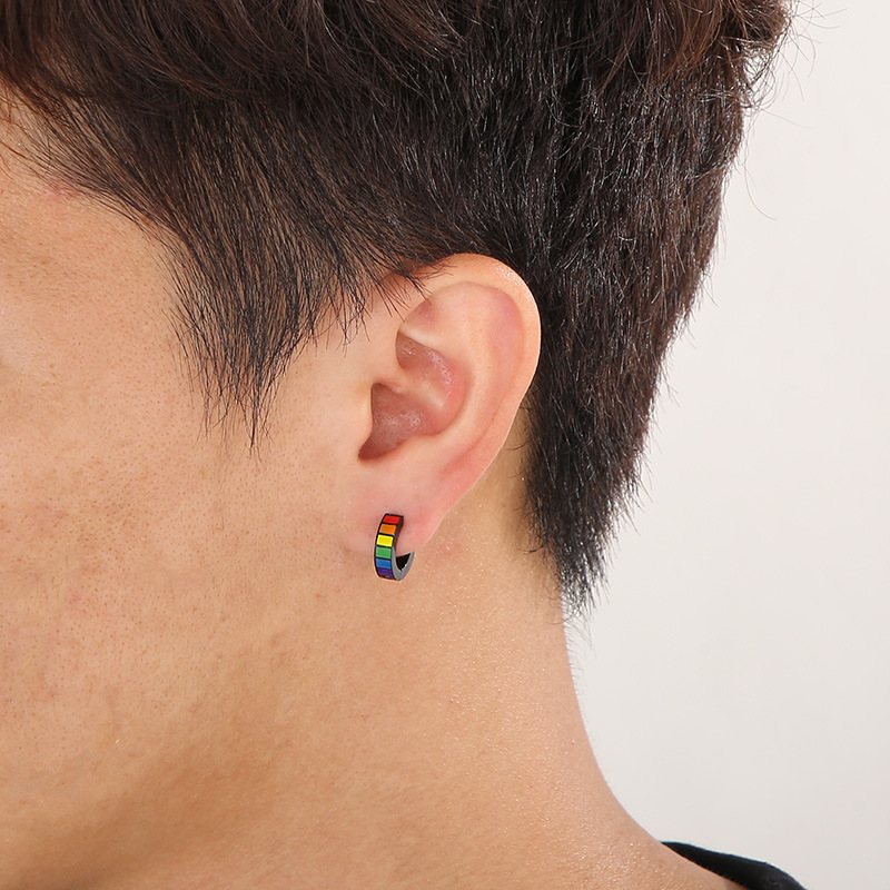 Geometric Electroplated Streetwear Stud Earrings In 304 Stainless Steel For Stylish Everyday Wear 3