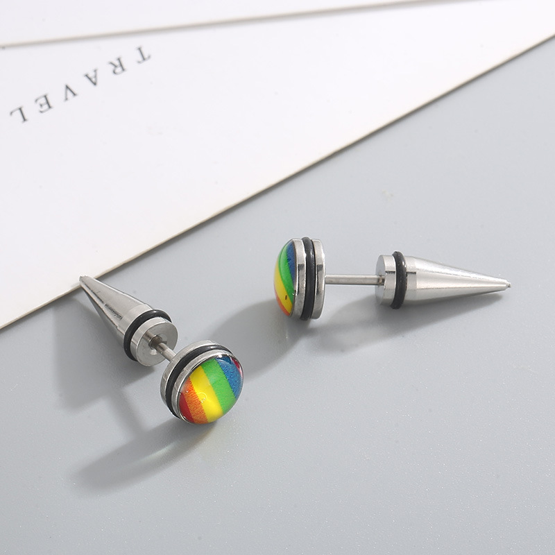 Geometric Electroplated Streetwear Stud Earrings In 304 Stainless Steel For Stylish Everyday Wear 4