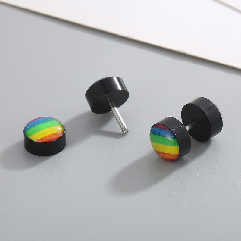 Geometric Electroplated Streetwear Stud Earrings In 304 Stainless Steel For Stylish Everyday Wear 5