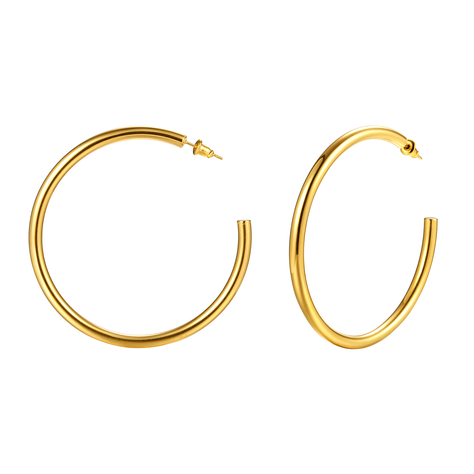 C Shape Earrings For Women Featuring Gold Plated PVD Vacuum Plating And 304 Stainless Steel Ear Pins 5