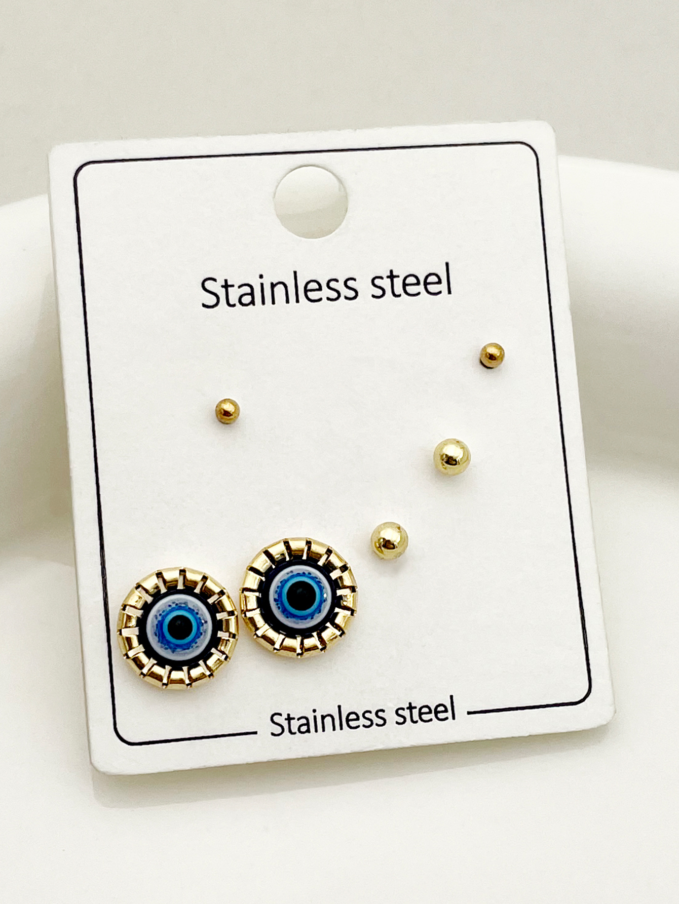 Heart Shape Stud Earrings For Women, 304 Stainless Steel With Real Gold Plated PVD Coating And Artificial Pearl Inlay 3