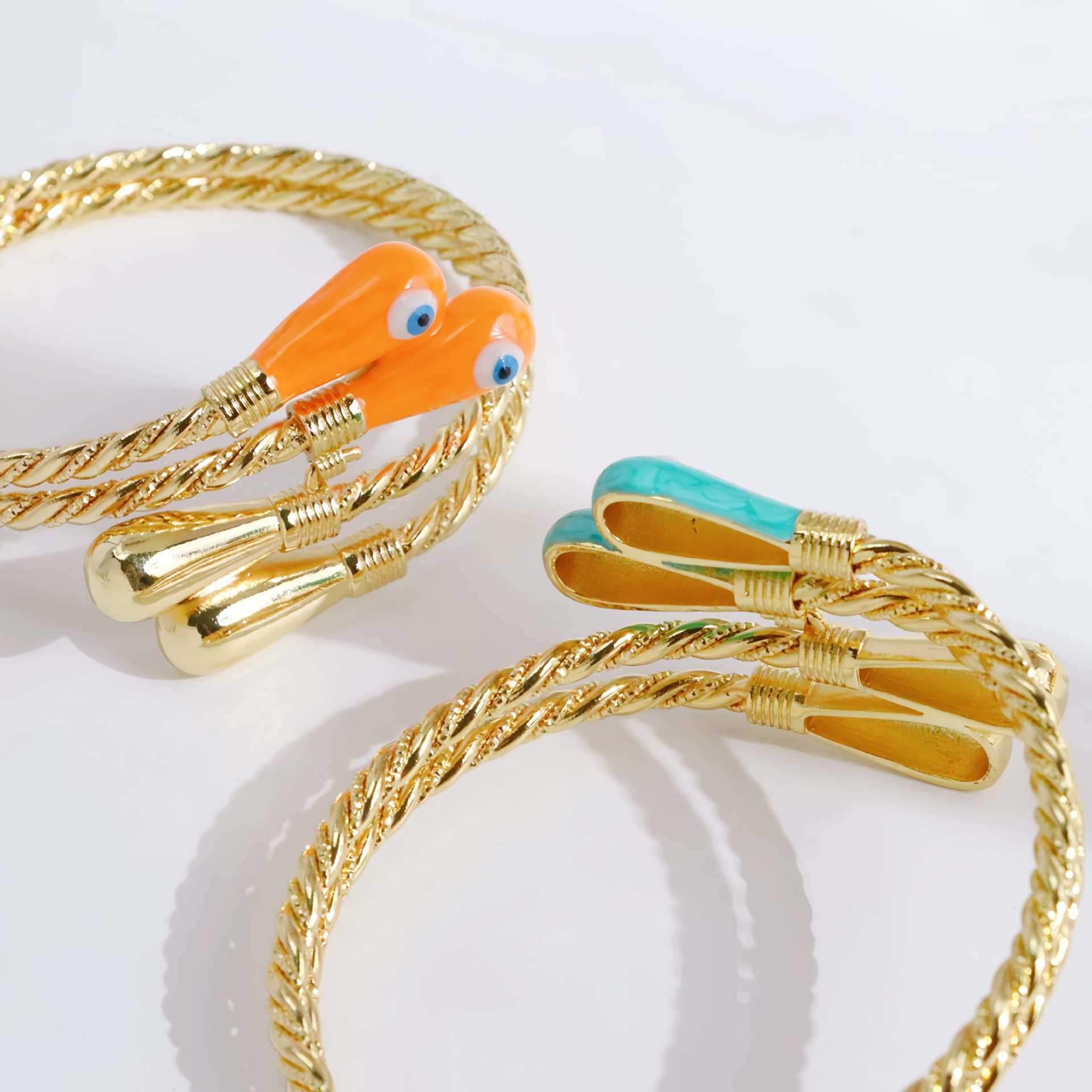 18K Gold Plated Evil Eye Bracelet Turkish Twist Rope Design Multi-Color Mixed Jewelry Accessories 3