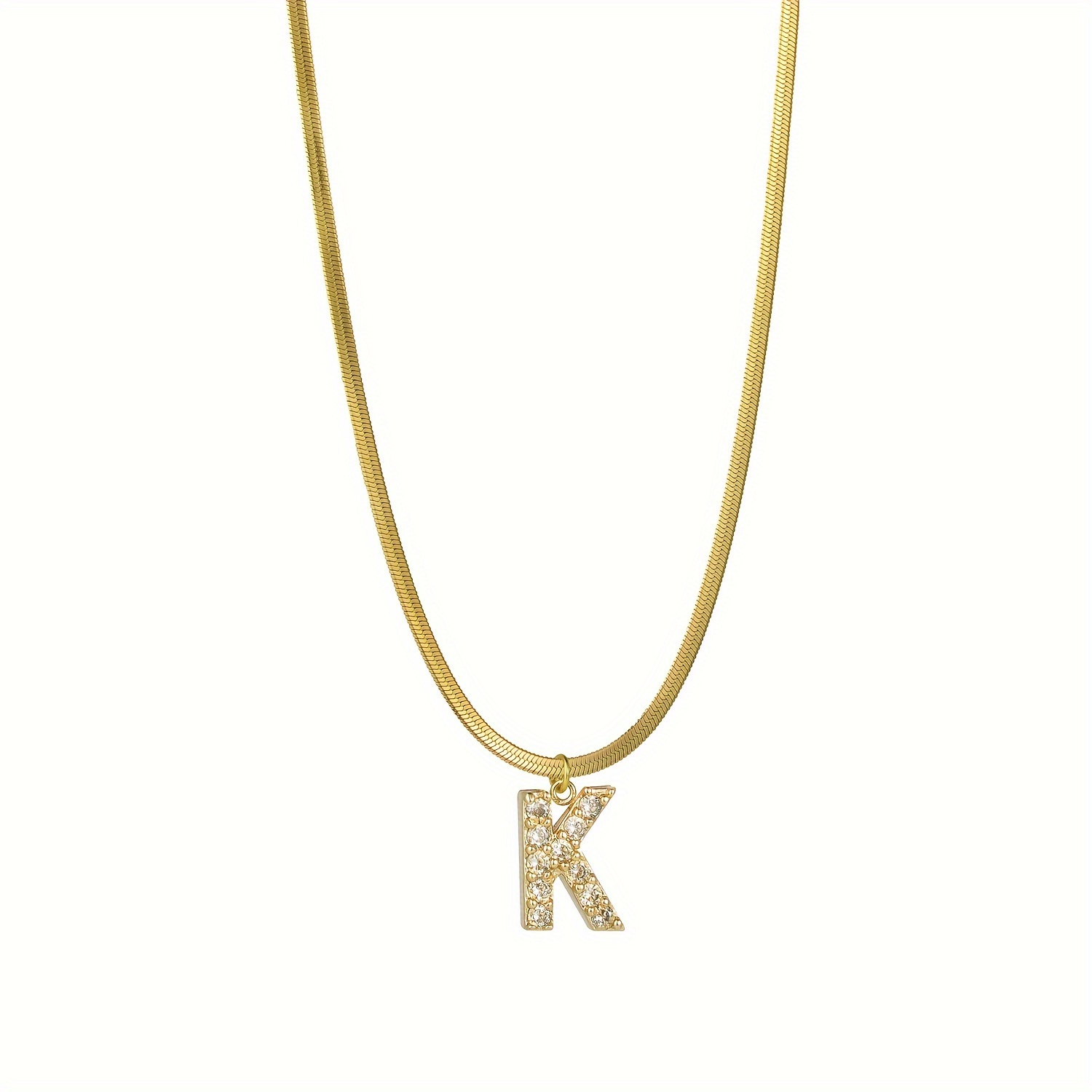 Waterproof Non Tarnish Gold Pendant Necklace For Women In Casual Style With 201 Stainless Steel Snake Chain 3