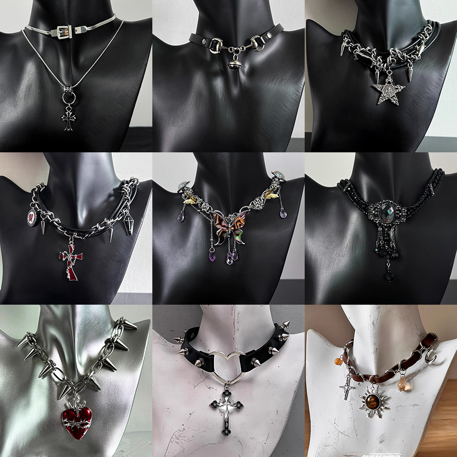 Love Rivet Y2k Subculture Accessories Punk Necklace Choker Niche Design Neck Chain Original Clavicle Chain