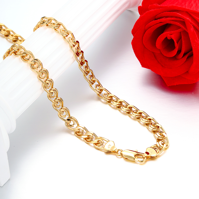 XUPING Geometric Hypoallergenic Necklace In Copper Alloy With Water Plating And 18K Real Gold Plated 0.03µm Coating