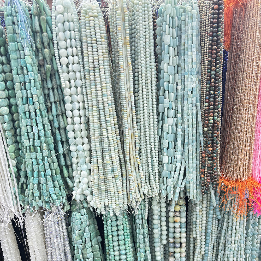 1 Strand/Package Hole 1~1.9mm Natural Stone Amazonite Oval Polished DIY Jewelry Accessories Beads