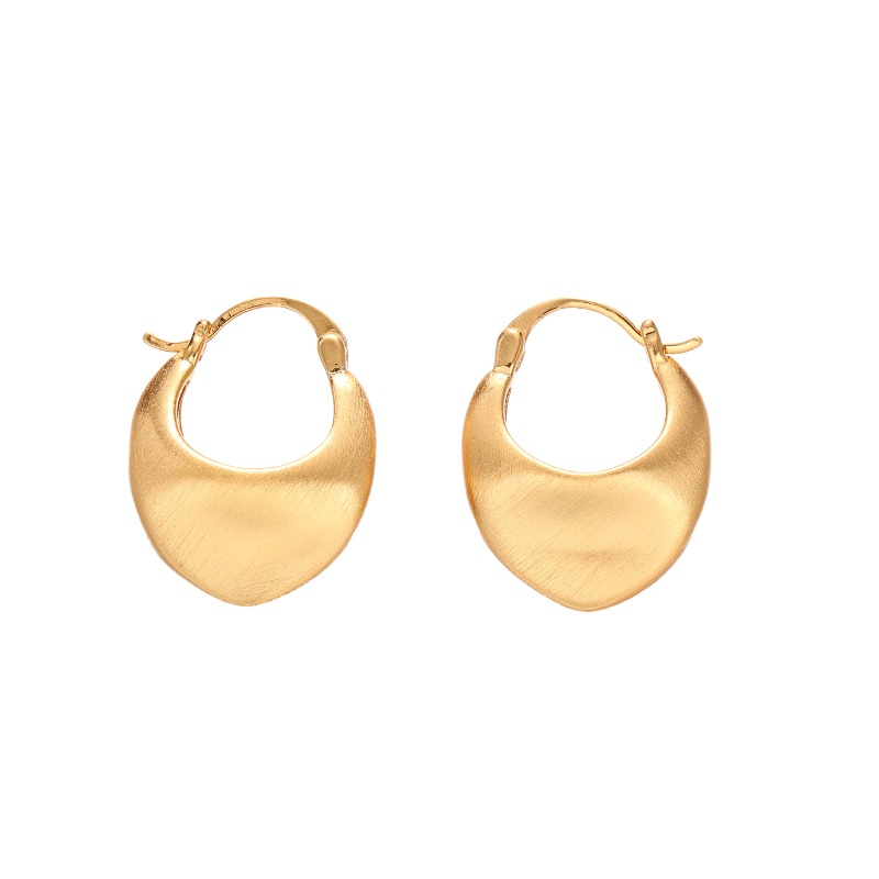 Asymmetrical Geometric Earrings For Women, 18K Real Gold Plated Copper With Water Plating And 0.03µm-0.05µm Thickness 3