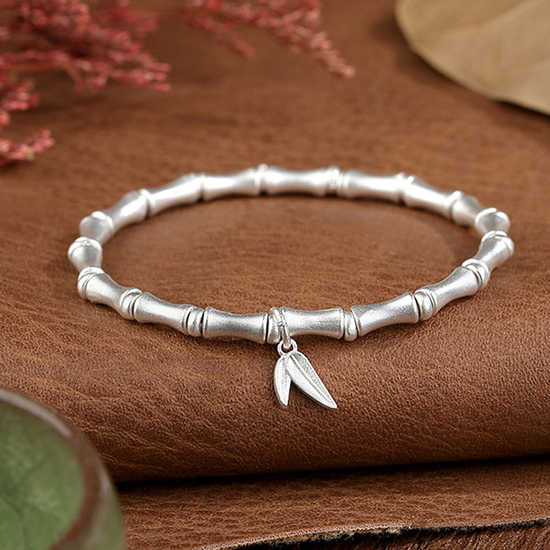 Sweet Bamboo Copper Bracelet For Women With Electroplated Gold Plating, Perfect For Business Occasions