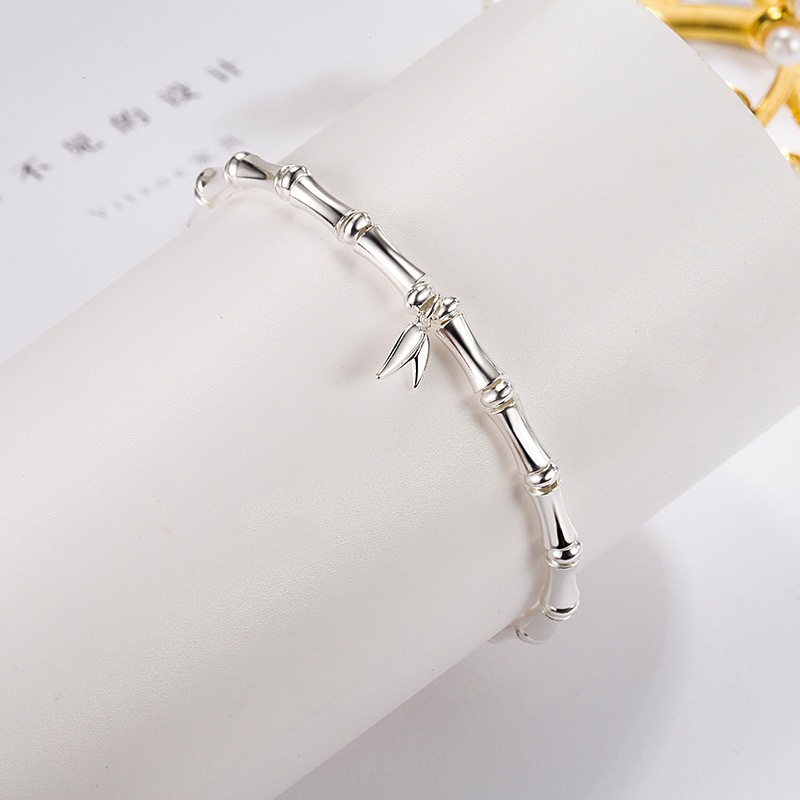Sweet Bamboo Copper Bracelet For Women With Electroplated Gold Plating, Perfect For Business Occasions 3