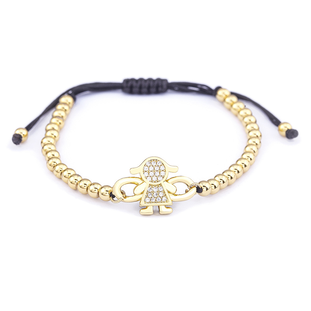 Beading Copper Bracelets Bangle With 18K Real Gold Plated Electroplated Finish, Unisex Design 5