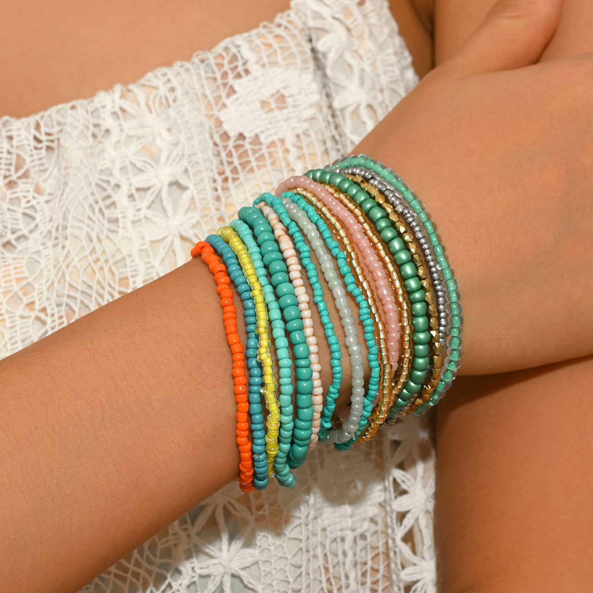 For Beading Glass Bracelets Bangle In Colour 2