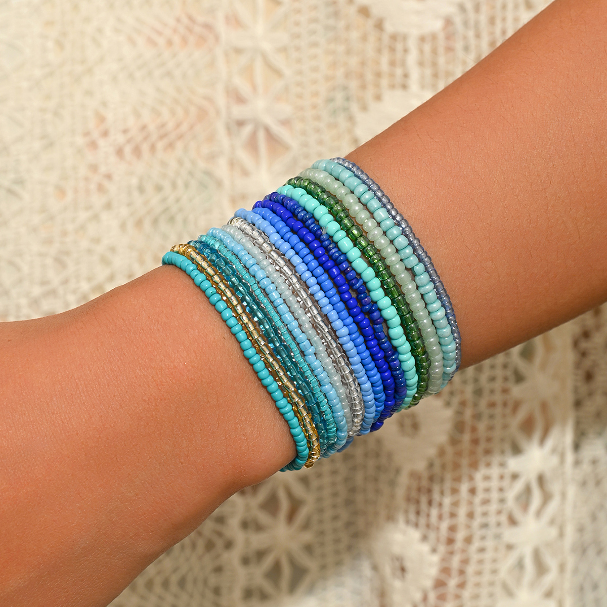 For Beading Glass Bracelets Bangle In Colour 4