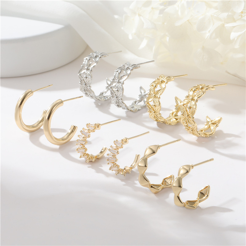 Bow Tie Earrings For Women With Copper Base And Zirconia Inlay, Featuring 925 Sterling Silver Ear Pins In Simple Style