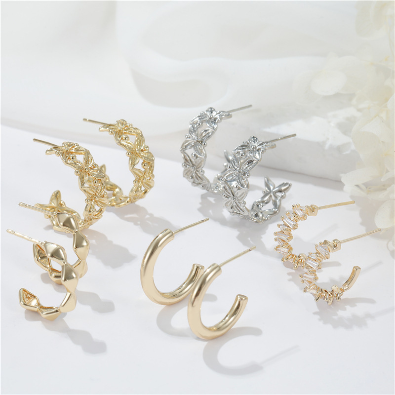 Bow Tie Earrings For Women With Copper Base And Zirconia Inlay, Featuring 925 Sterling Silver Ear Pins In Simple Style 2