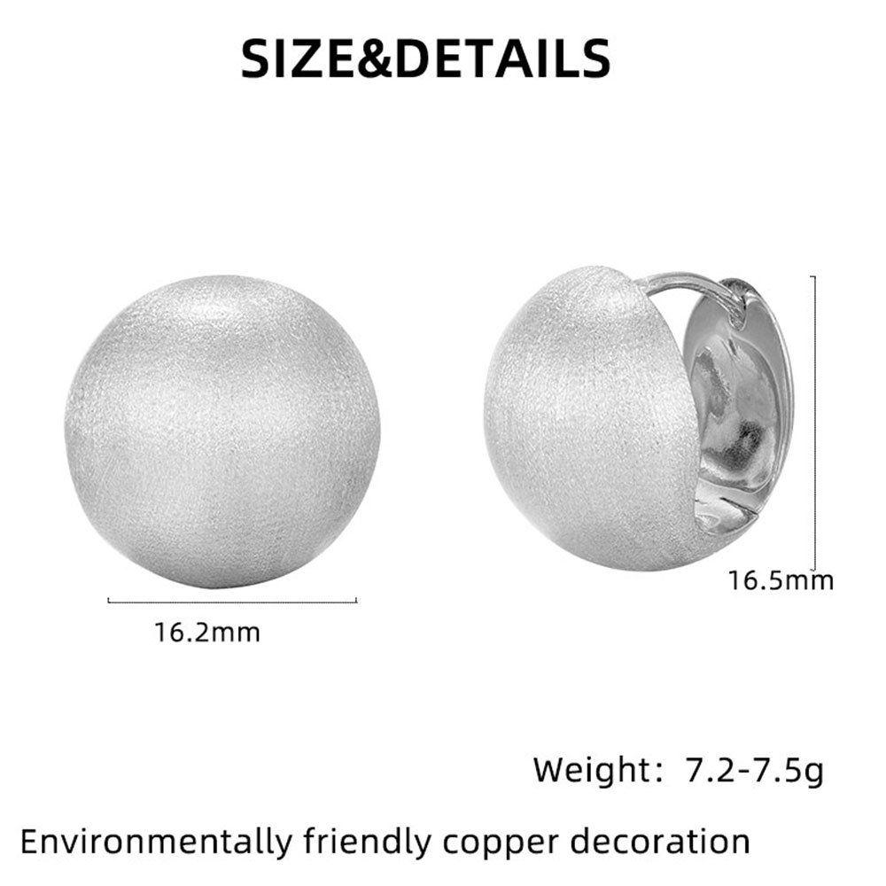 Brushed Balloons Stud Earrings In Copper With 18K Real Gold Plated Water Plating And 0.03µm Thickness 3