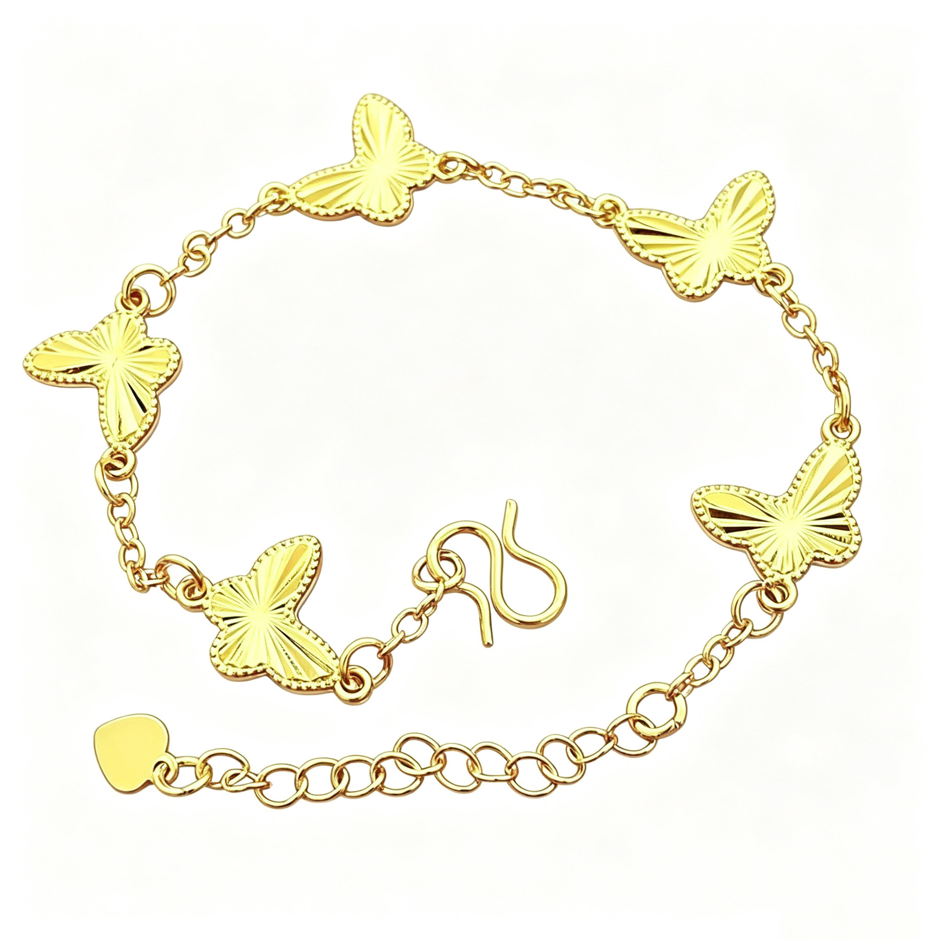 Butterfly Litmus Bracelets For Women In Golden Plated Copper With Electroplated Gold Plating Process 5